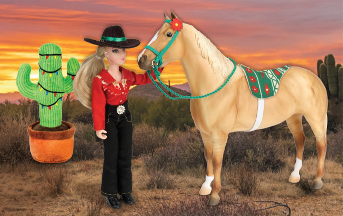 Breyer 2025 Holiday Play Set | Holiday Trail Ride | Model # B-HP-10368