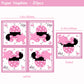 80 Pcs Pink Cartoon Birthday Party Decorations, Pink Girls Dessert Plates Napkins Forks Tableware Kit for Baby Shower Girls 1st 2nd 3rd 4th 5th 6th