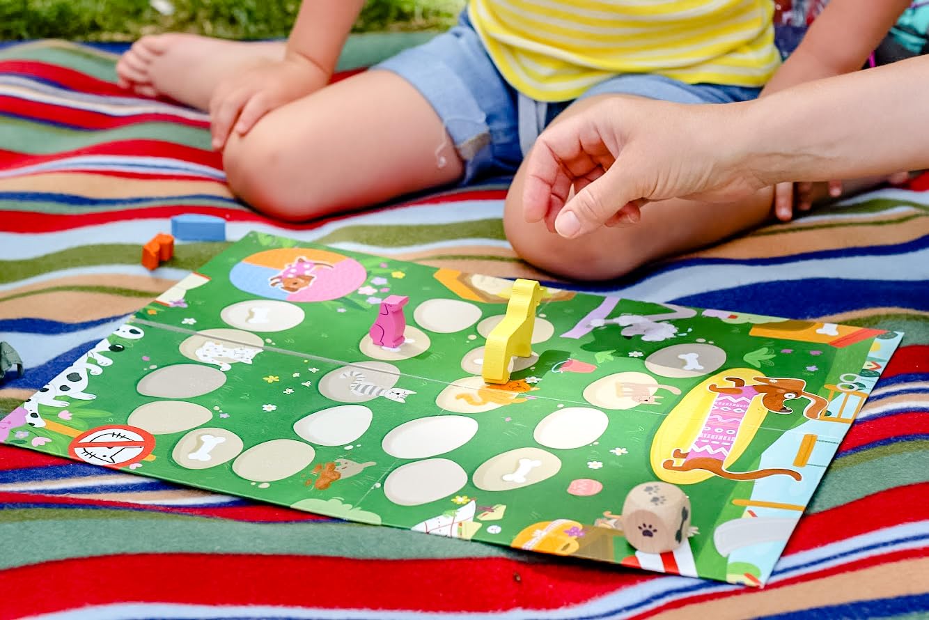 Mom’N Pups Wooden Social Play Game | Cooperative Preschool Learning for Kids | Build Cooperation Focus and Attention | Ages 3+ | 2 to 4 Players |