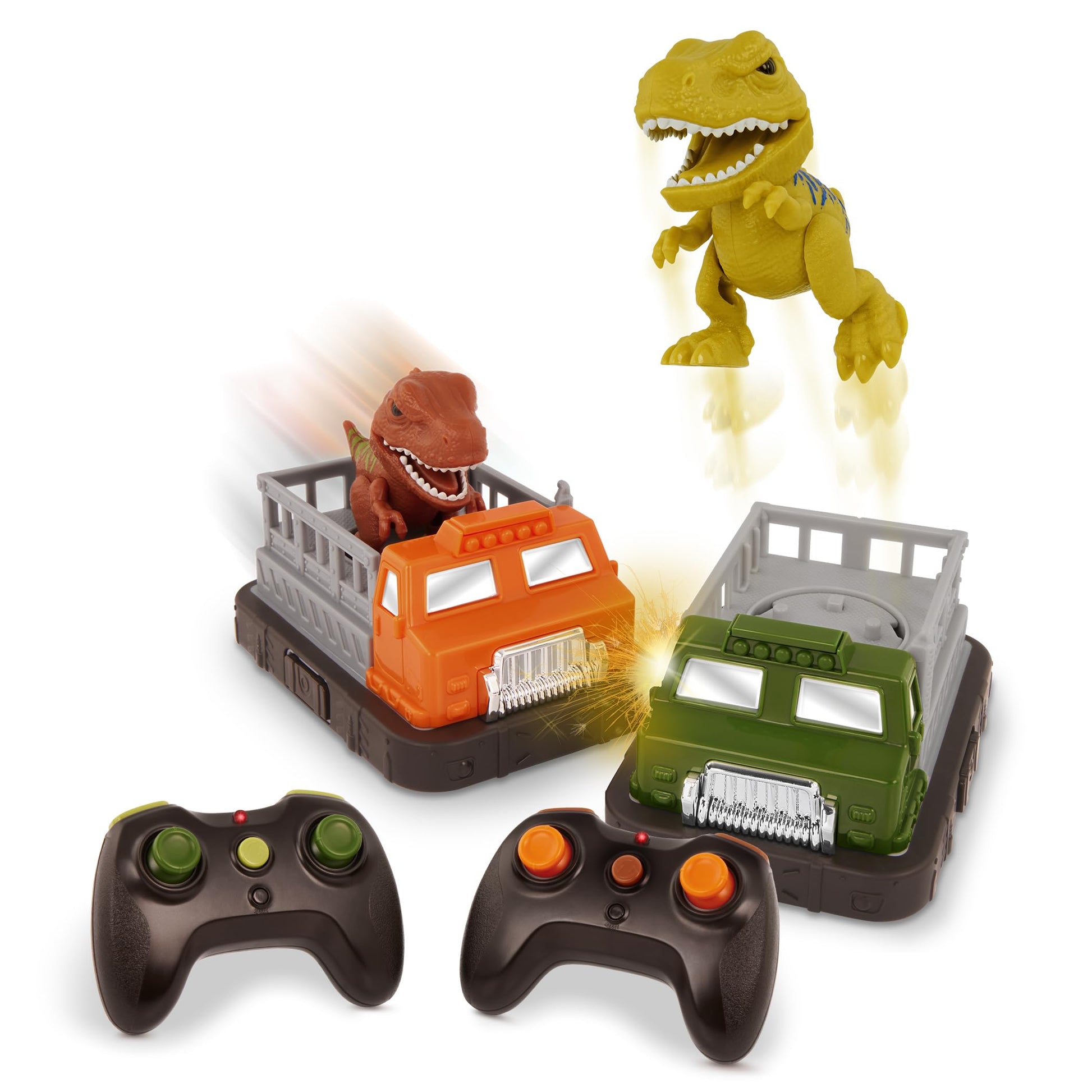 Terra by Battat RC Bumper Cars Tarbosaurus Dino Duel, Set of 2, Vehicles