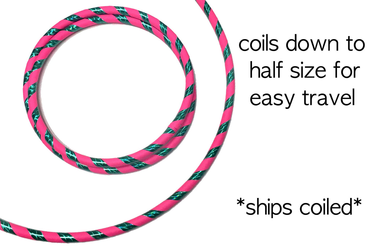 SpinMajik Kid's Hula Hoop Handmade for Fitness, Dance and Fun! Choose Your Tape Color and Child's Size (Pink Mermaid, Small (28"))