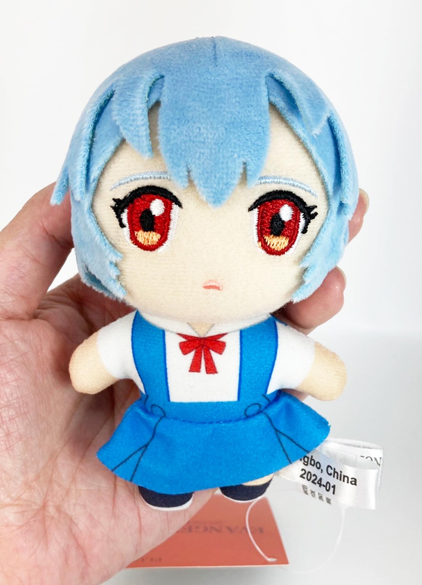 Great Eastern Entertainment Evangelion New Movie - Rei Ayanami (School Uniform) Mini Plush Plush w/Hook Clip 4.5"