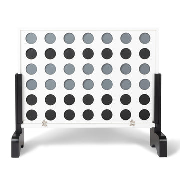 Play Platoon Wooden Giant 4 in a Row Game Outdoor - 4 in a Row Board Game Outdoor with Coins, Case and Rules