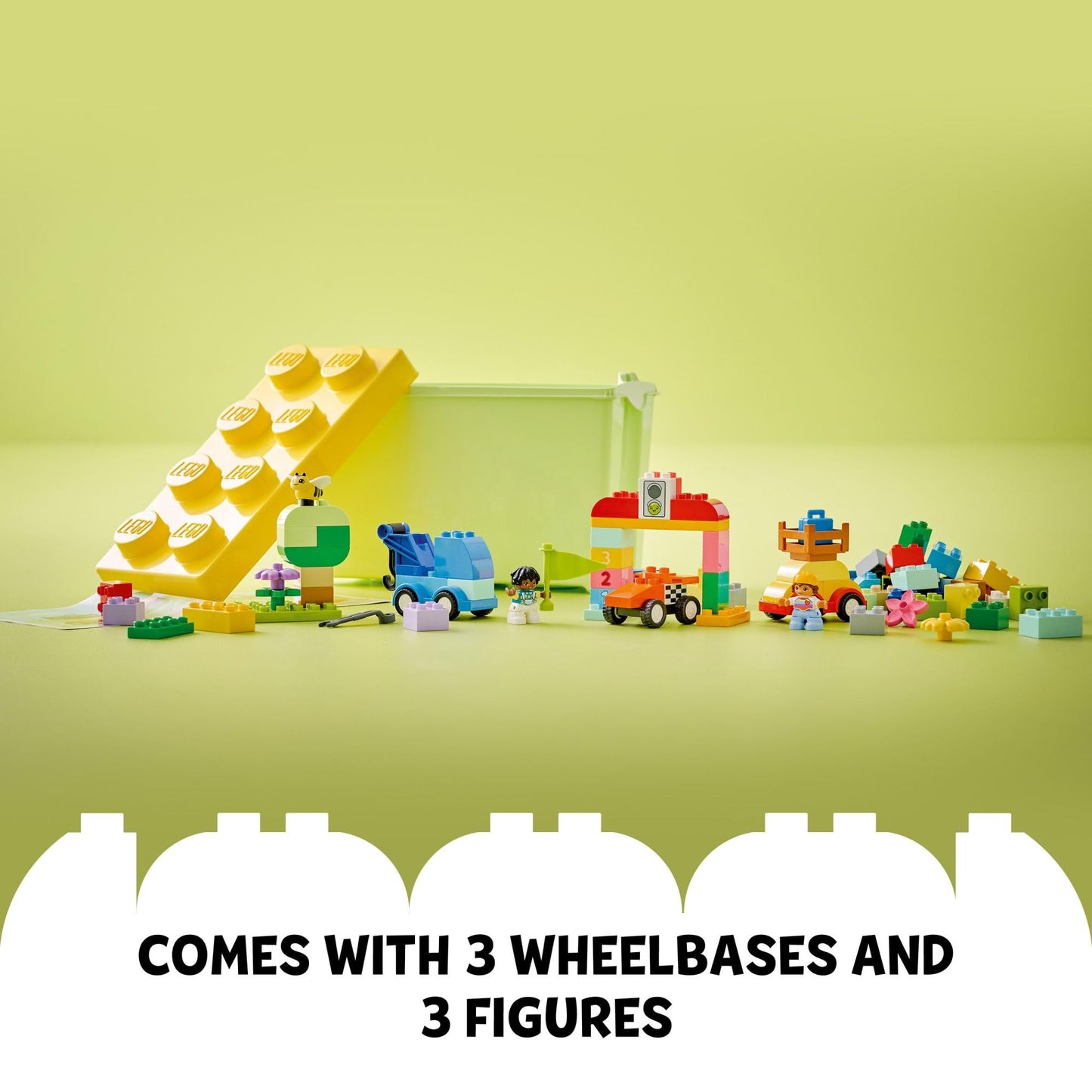 LEGO DUPLO Classic Cars and Trucks Brick Box Building Blocks - Learning & Educational STEM Toys for Toddlers, Ages 1.5+ Years - Develops Fine Motor