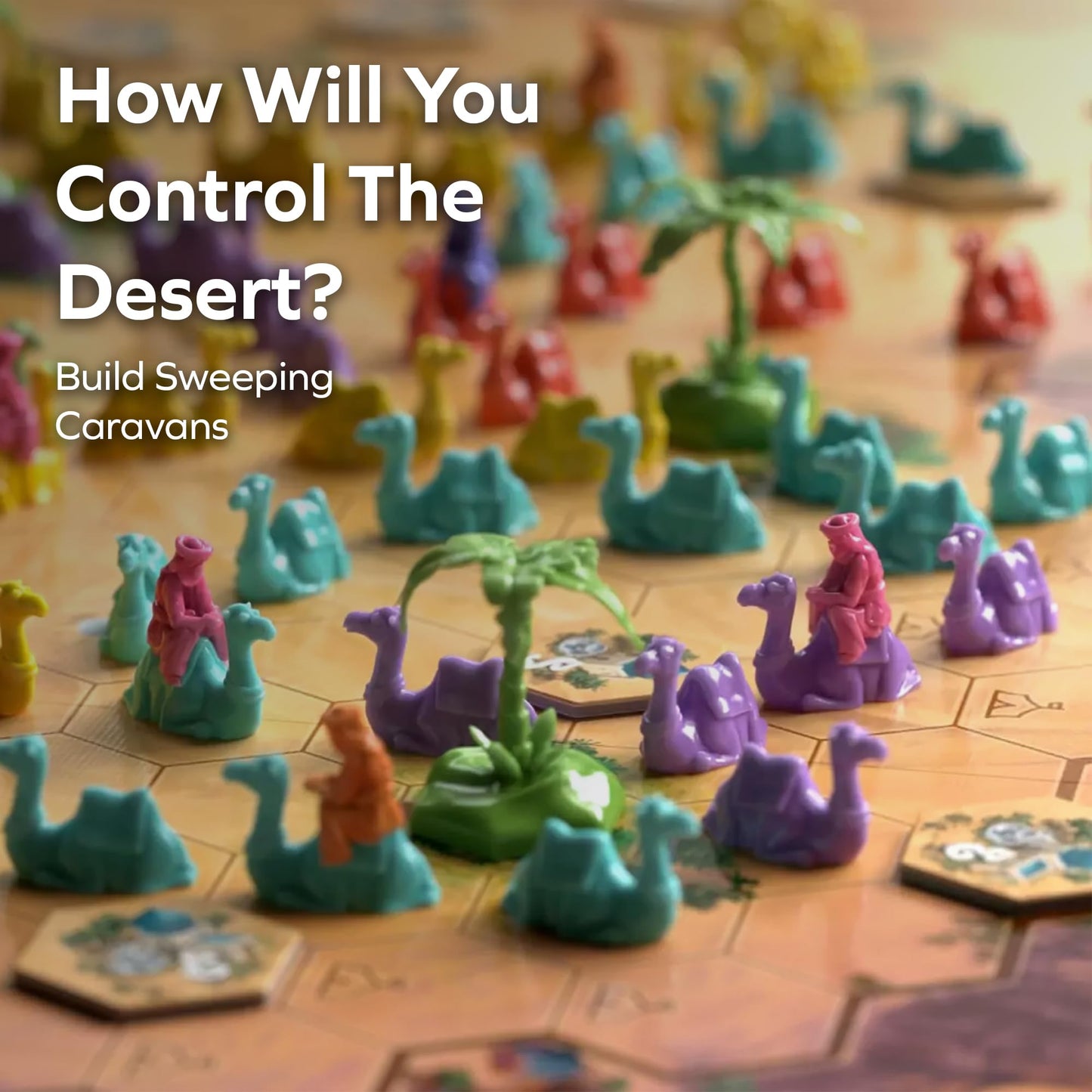 Allplay Through The Desert - Classic Strategy Board Game - Approachable, Elegant, Tactical - One of The Great Strategy Board Games for Adults - Also