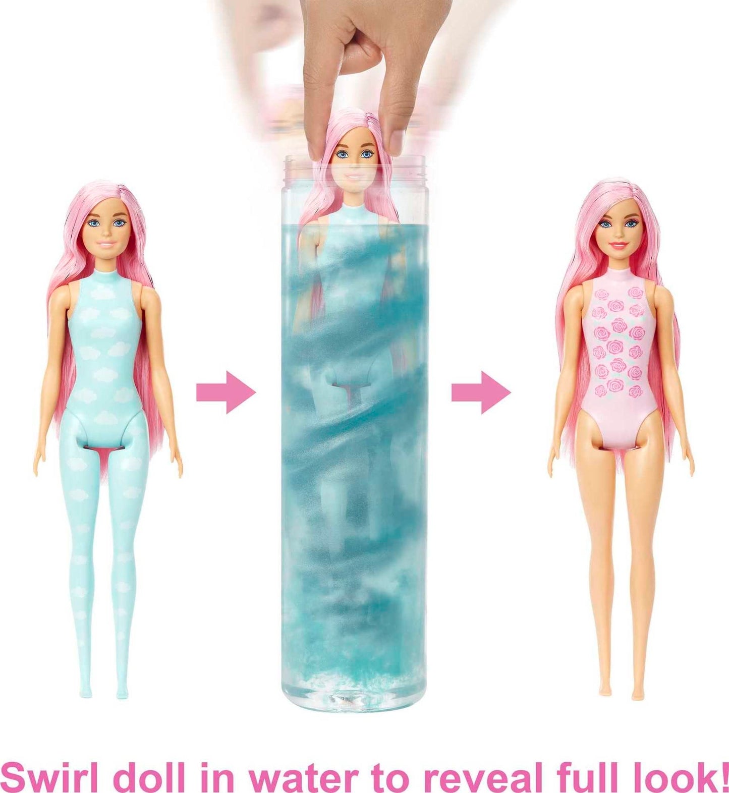 Barbie Color Reveal Doll, Pet & Accessories, Sunshine & Sprinkles Series, 25 Surprises, 1 Barbie Doll (Styles May Vary)