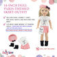 Emily Rose 14" Doll Parisian Outfit 5-PC - Pink Skirt, Paris Tee, Beret & Boots | Glitter Girls and Wellie Wishers Compatible | Gift Boxed | Doll NOT