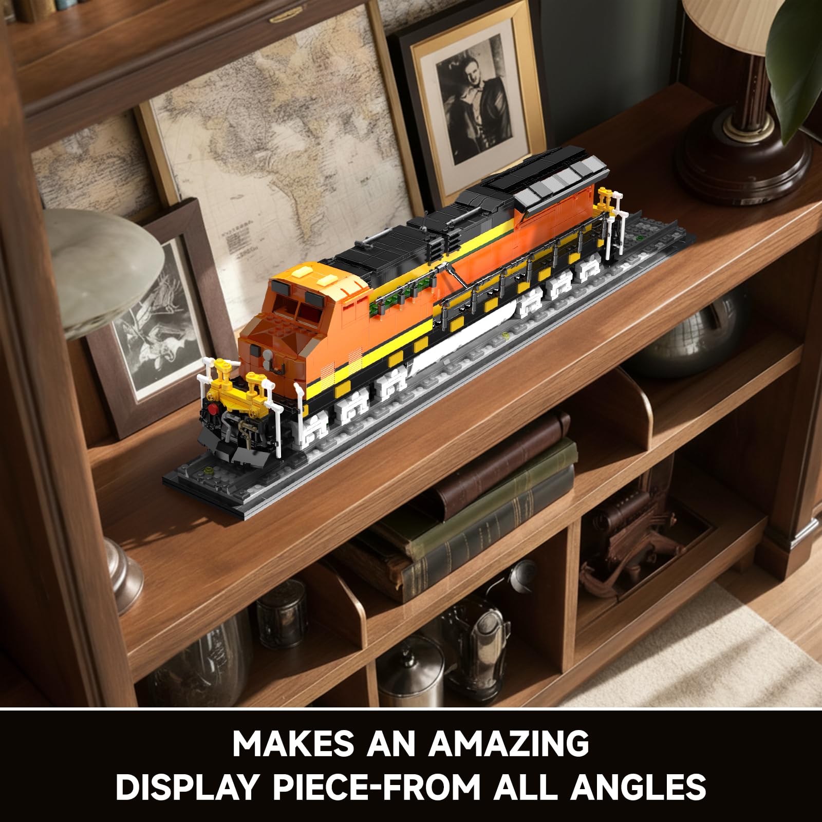 Mould King Northern Locomotive Train Building Set with Base, Classic Steam Train Model Toy for Adults, Ideal Gift for Home Décor (1362 Pieces)