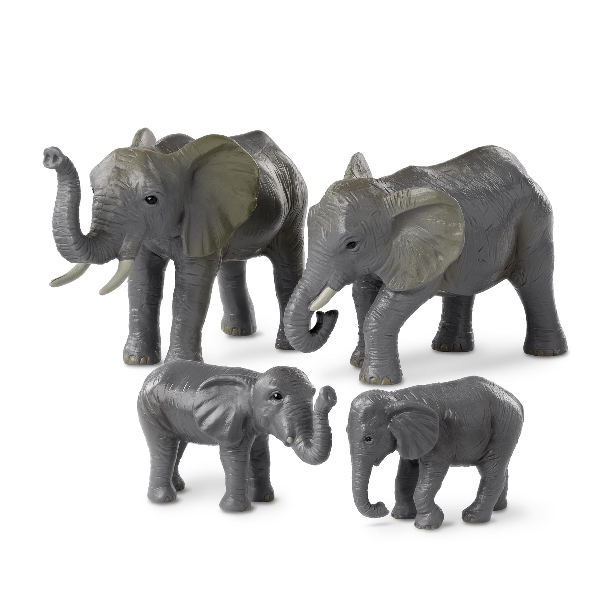 Terra by Battat African Elephant Animal Toys Family, 4 Figurines, Animals
