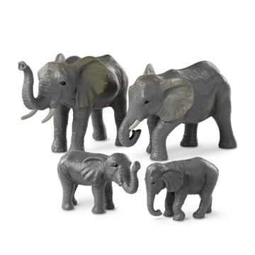 Terra by Battat African Elephant Animal Toys Family, 4 Figurines, Animals
