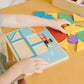 Melissa & Doug Beginner Wooden Pattern Blocks Educational Toy (5 Double-Sided Scenes and 30 Shapes, Great Gift for Girls and Boys - Best for 3, 4, and