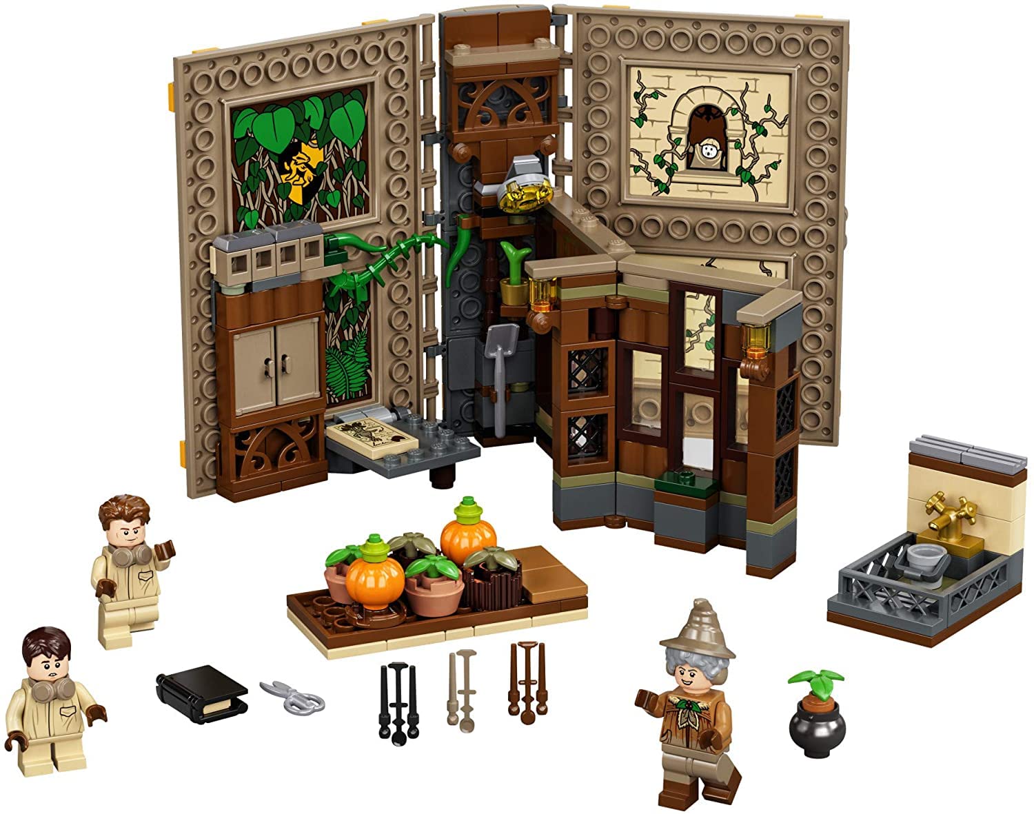 LEGO Harry Potter Hogwarts Moment: Herbology Class 76384 Professor Sprout’s Classroom in a Brick Book Playset, New 2021 (233 Pieces)
