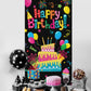 GYA Colorful Kids Birthday Party Door Banner Children Newborn Baby Shower Happy Birthday Background Balloons Candy Bar Gifts Backdrops Kids
