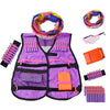 KAREZONINE Kids Tactical Vest Kit for Nerf Guns Tactical Jacket Kit for N-Strike Elite Series with 50 Refill Darts Bullets Reload Clips Wrist Band