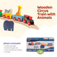 Maxim Enterprise Wooden Animal Train Set 7 Piece