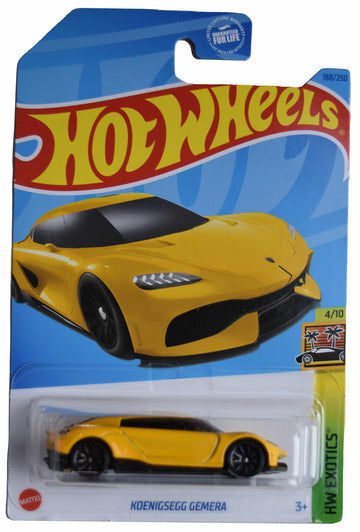 Hot Wheels Koenigsegg Gemera, HW Exotics 4/10 [Yellow] 188/250