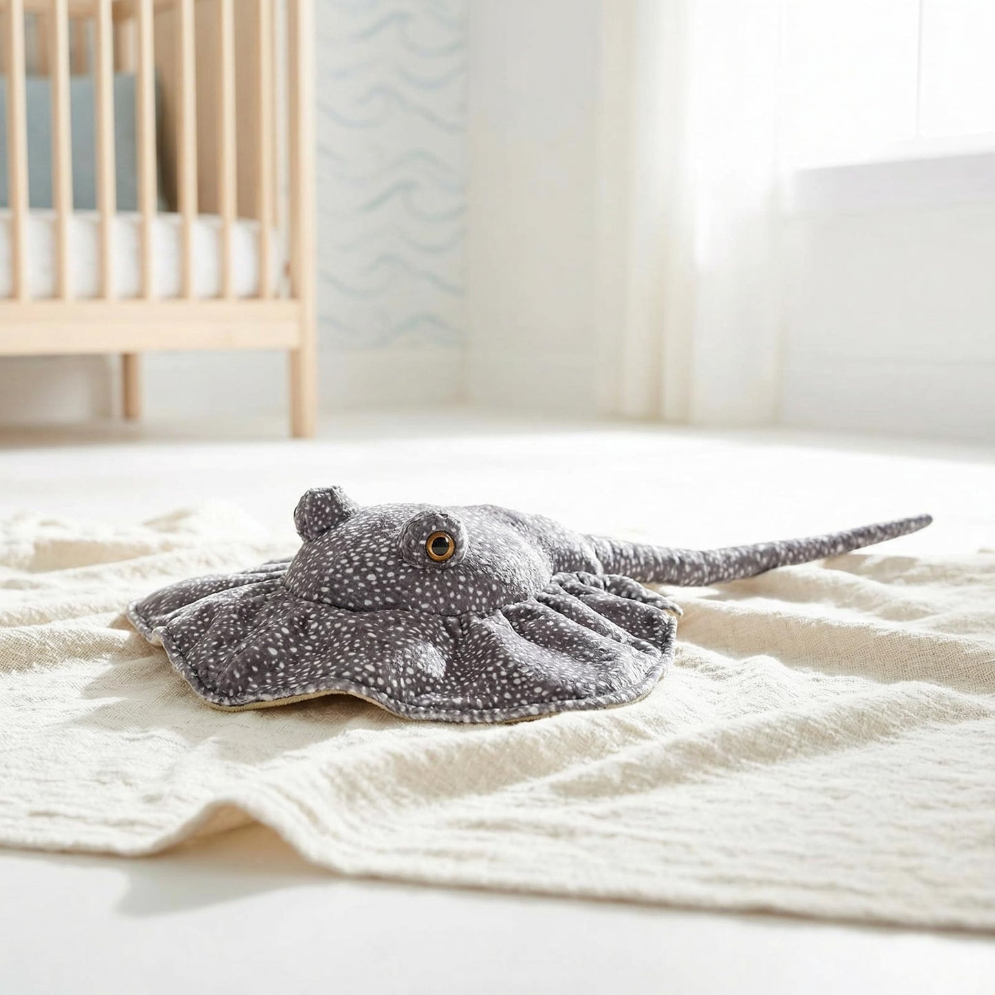 ZHONGXIN MADE Simulation Stingray Fish Plush Toys Stuffed Animal - 20 inch Manta Ray Bass Leopard Stingray Deep Sea Toy, Cute Skate Fish Toy as Gift