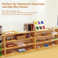 Montessori Wooden Trays with Handles, 3 Pack Small Medium Big Quality Wood Tray for Toddlers and Kids Montessori Activities, Trays to Store Toys