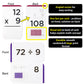 Think Tank Scholar 335 Multiplication & Division Flash Cards (Award Winning) 1 Fact Per Card with Visual Aids - All Facts 0-12 + Dice, Games & Charts