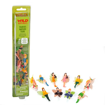 Wild Republic Fairy Figurines Tube, Fairy Toys, Ten Fairy Figures with Five Different Poses All with Different Hair and Outfit Colors , 10 Piece Set