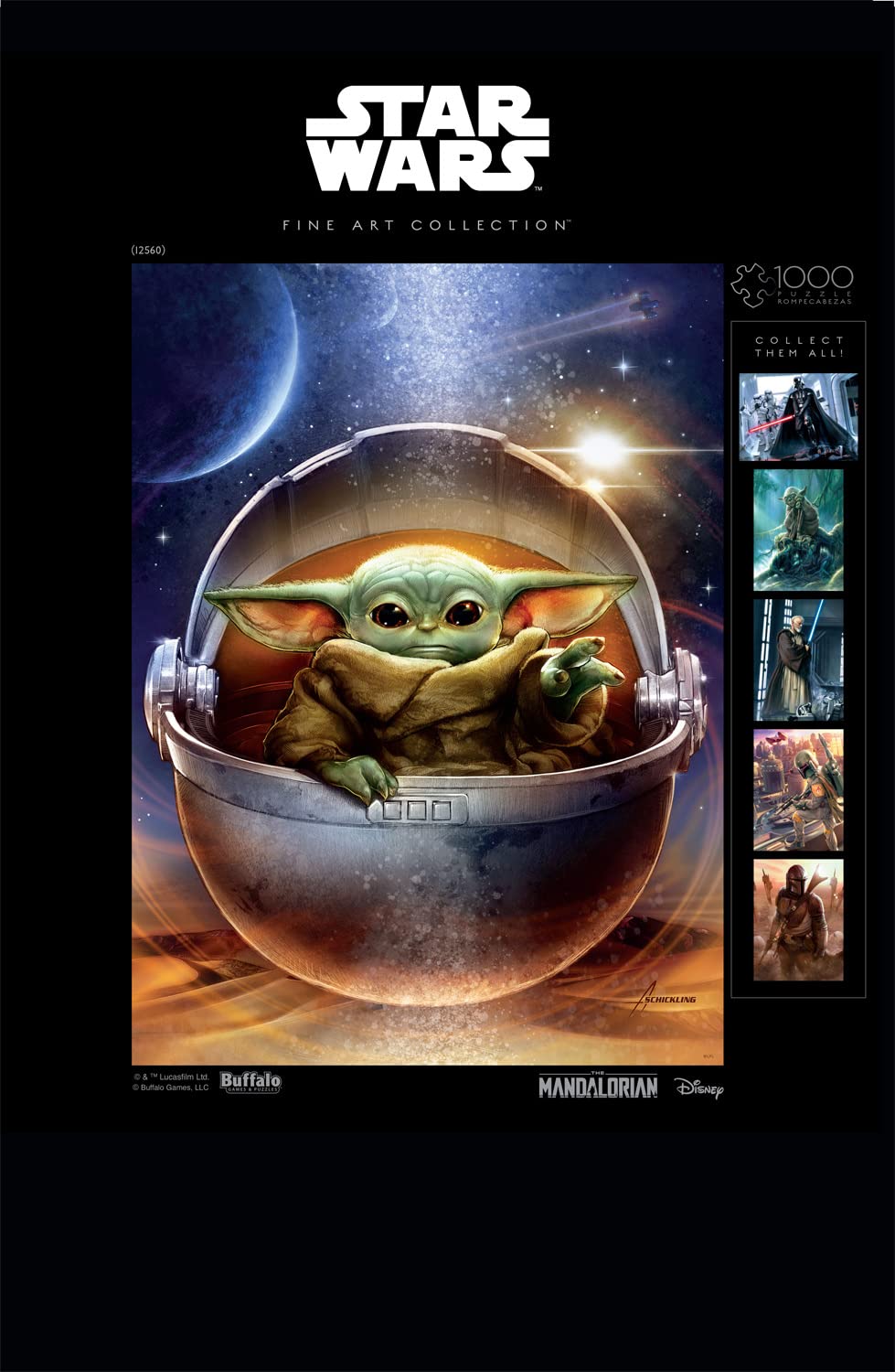 Buffalo Games - Star Wars - Galactic Child - 1000 Piece Jigsaw Puzzle for Adults Challenging Puzzle Perfect for Game Nights - Finished Puzzle Size is
