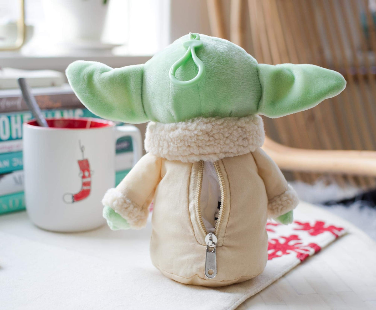 Star Wars: The Mandalorian The Child 8-Inch Small Plush Toy with Pocket Zipper | Baby Yoda Plush Clip-On Doll | Super Soft Stuffed Animals Plushie
