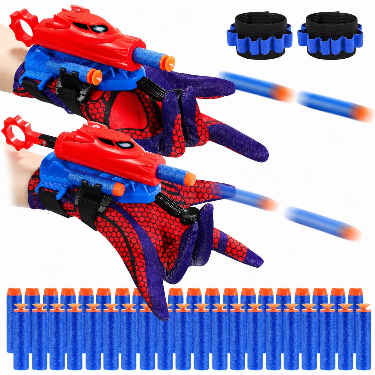 SYOKZEY Spider Web Shooters, Kids Toys for 3 4 5 6 7 8 Year Old Boys -2Pcs