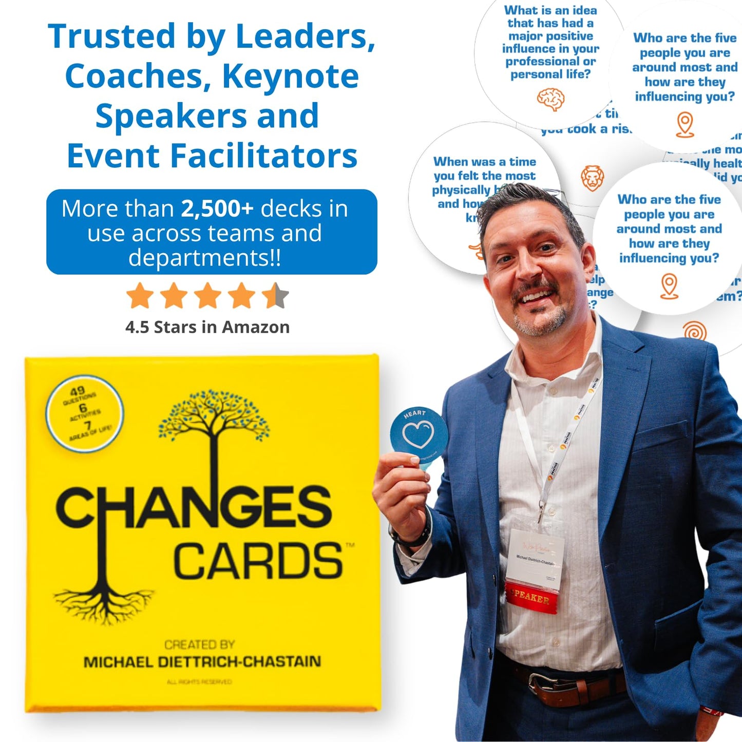 Arc Integrated Changes Cards - 63 Professional Conversation Cards for Ice Breakers, Team Coaching, Leadership Development, and Building Self-Awareness