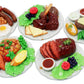 Set 5 Dollhouse Miniature Food Lamb Ribs - Realistic Mini Food Accessories for Dollhouse Kitchen Decor 1:6 Scale Collectible