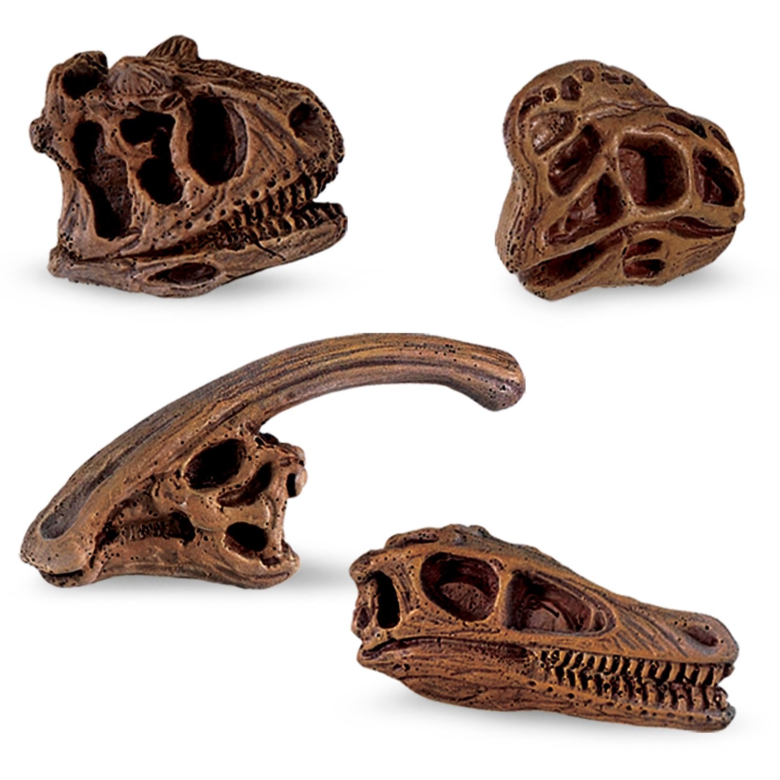 Safari Ltd. Dino Skulls Bulk Bag - Educational Set of Dinosaur Toy Skulls - 48 Piece Set for Boys, Girls & Kids Age 3+
