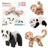 PicassoTiles Magnetic Build a Panda & Monkey Set Magnet Tile Blocks Add-on Expansion Pack, with Panda, Cub, Monkey & Baby Monkey Preschool Learning