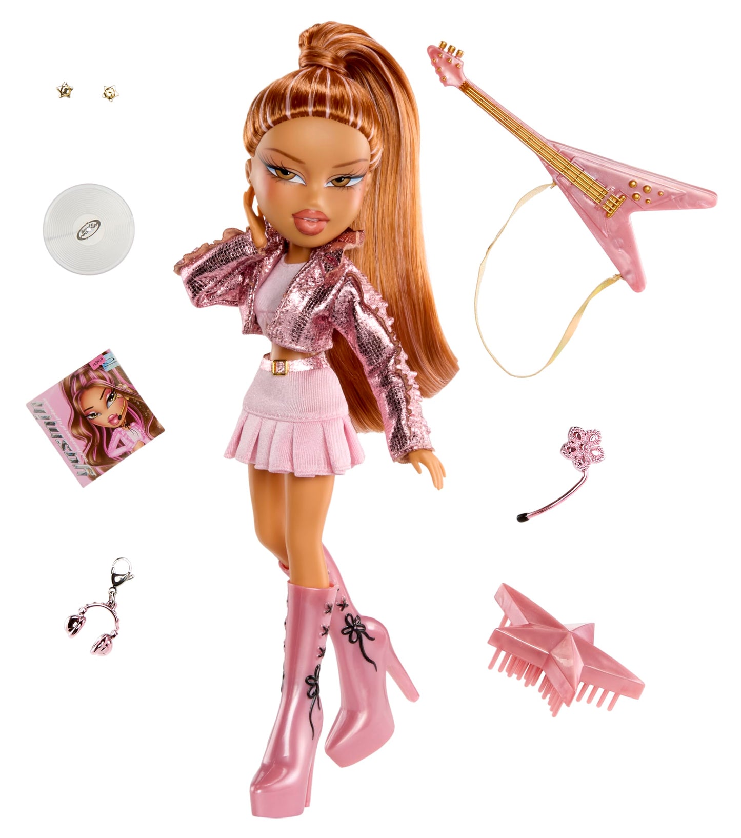 Bratz Pop Starz Yasmin Fashion Doll with Accessories and Charm