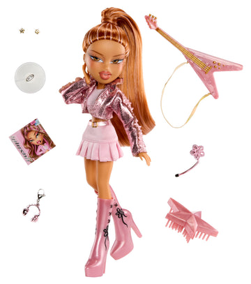 Bratz Pop Starz Yasmin Fashion Doll with Accessories and Charm