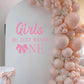 GIOGUK Girls Just Wanna Be One Decal - First Birthday Party Decorations Wall Decals, Sweet Girls 1st Birthday Party Supplies Wall Sticker, Pink Bow