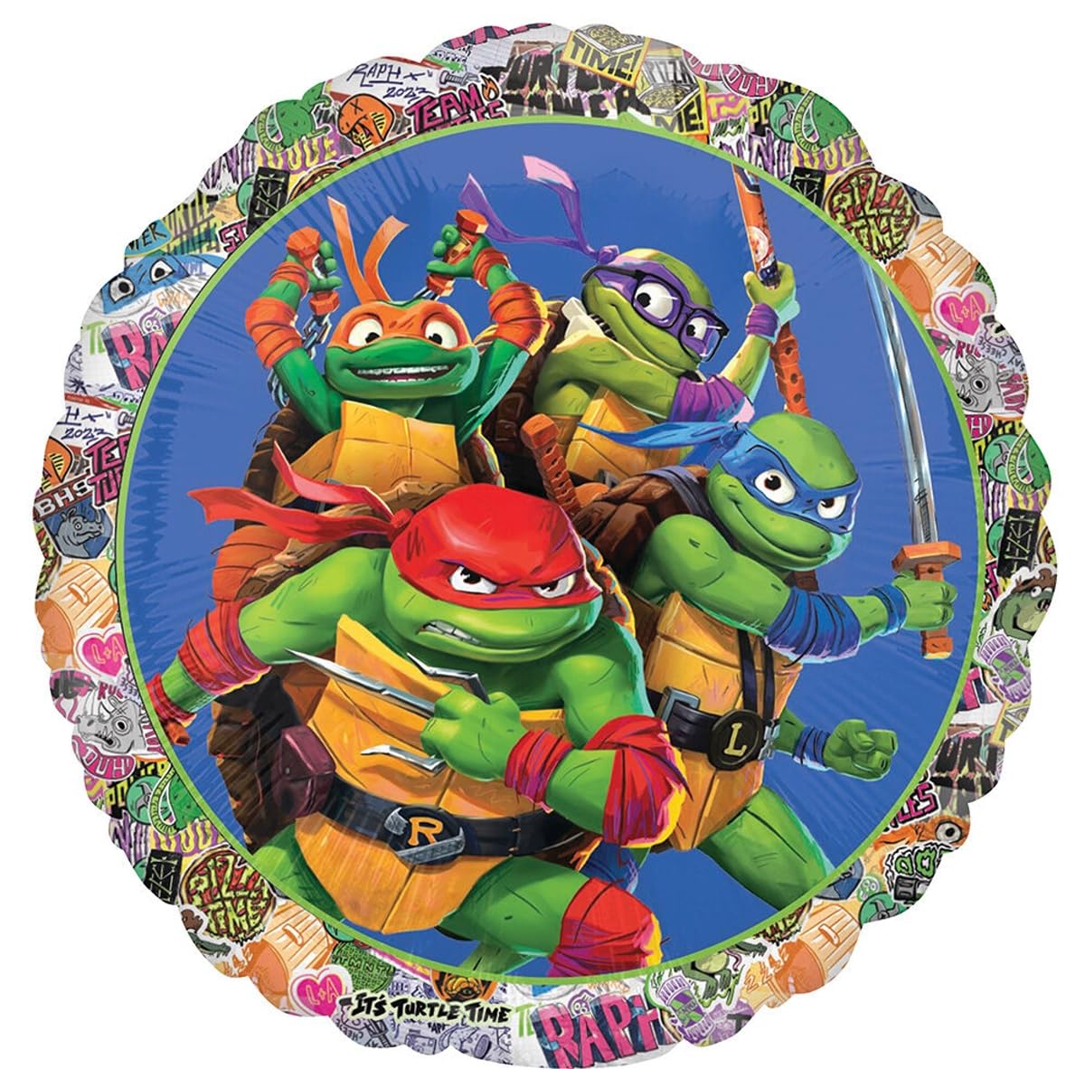 Anagram TMNT Mayhem 5th Birthday Party Supplies Foil Balloon Bouquet Decorations, BQ_4191