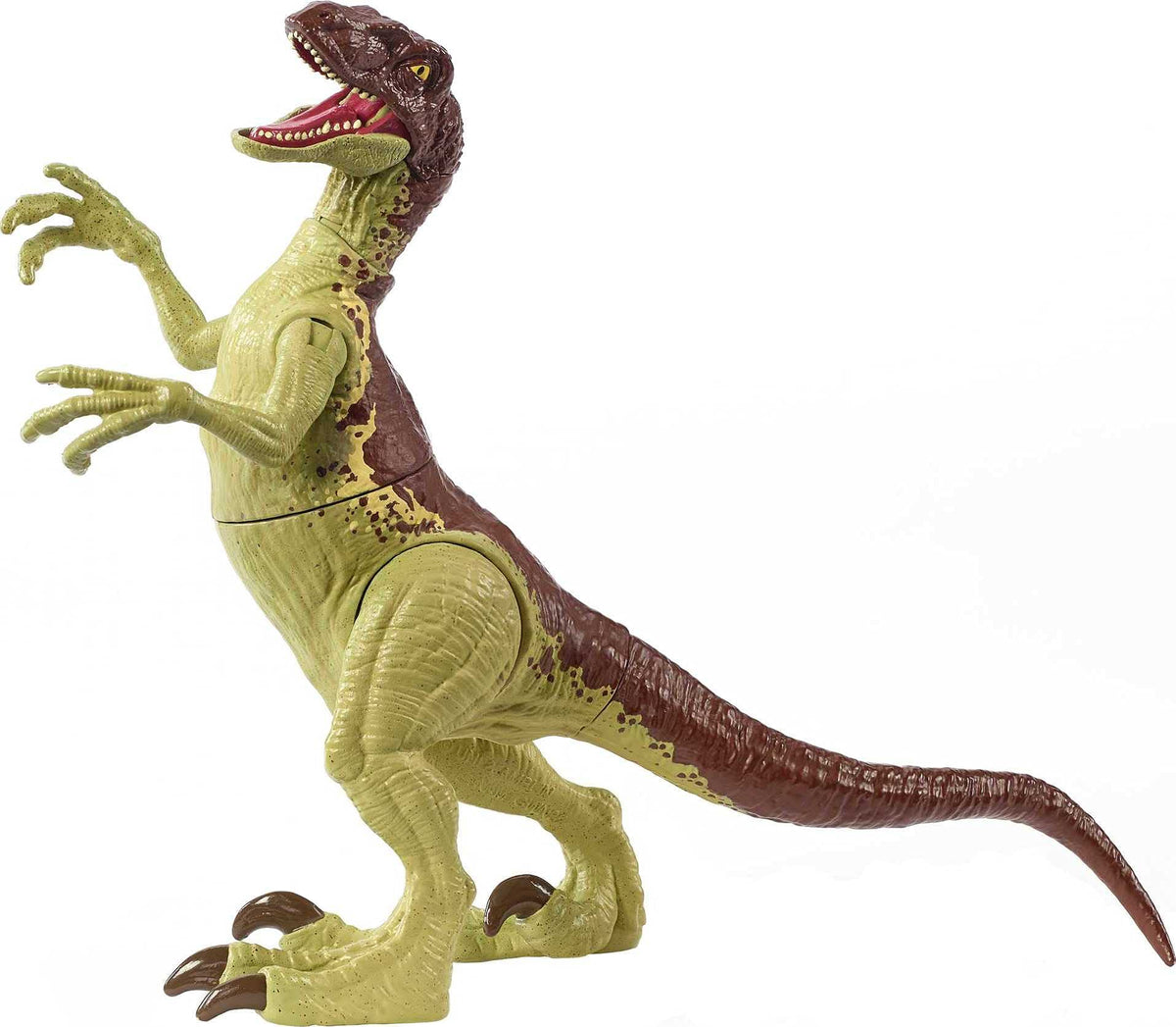 Jurassic World Toys Fierce Force Velociraptor Camp Cretaceous Dinosaur Action Figure Movable Joints, Realistic Sculpting & Single Strike Feature, Kids