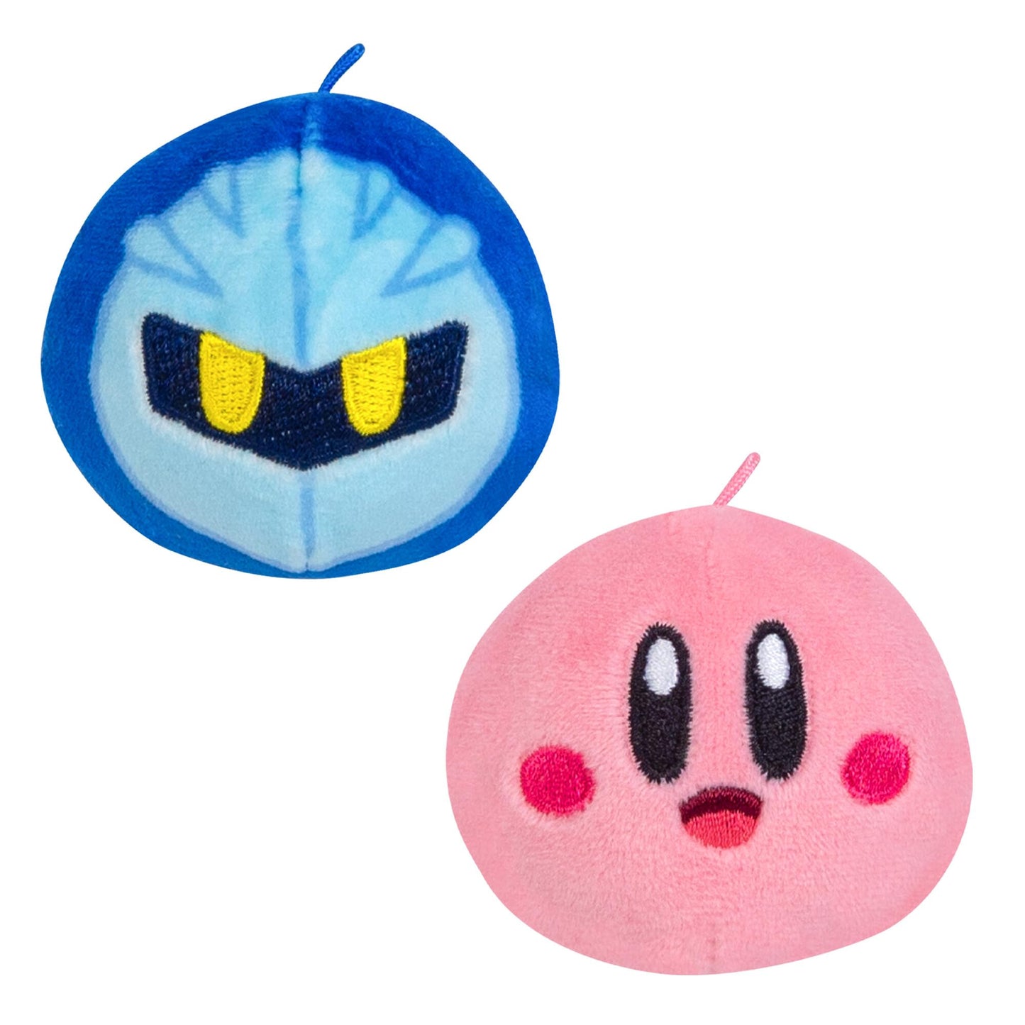 TOMY Gyummies Kirby Stress Relief Plush - 2-Pack with Kirby & Meta Knight - Squishy Collectible Plush Toys - Pocket Size Gifts for Gamers - Ages 6+