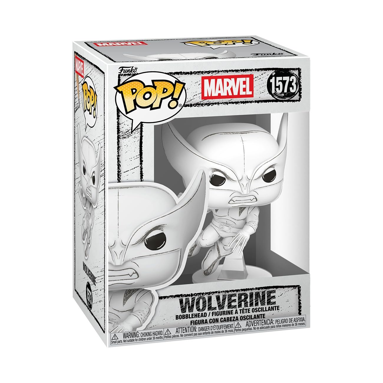 Funko Pop! Marvel: Marvel Sketched - Wolverine - X-Men - Collectable Vinyl Figure - Gift Idea - Official Merchandise - Toys for Kids & Adults - Comic