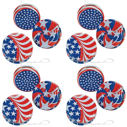 Fun Express - Patriotic YO-Yos for Fourth of July - Toys - Value Toys - Yo - Yos - Fourth of July - 12 Pieces