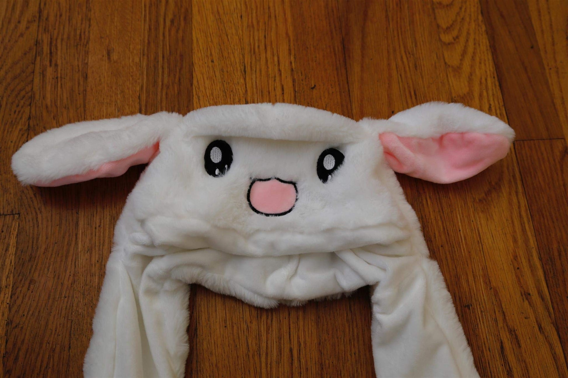 Plushland Adorable Funny Bunny Plush Hat - Squeeze Bunny Hands and See Ears Shake up and Down, Gift for Kids, Babies, Girls, Boys on Halloween