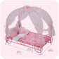 Badger Basket Elegant Royal Carriage Bed for 18-Inch Dolls with Canopy, Bedding, and LED Lights - Pink and White Stars