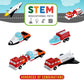 Popular Playthings Magnetic Vehicles for Toddlers 1-3, Mini Mix or Match Car Toys, Snap?Together Interchangeable Parts for Creative Play