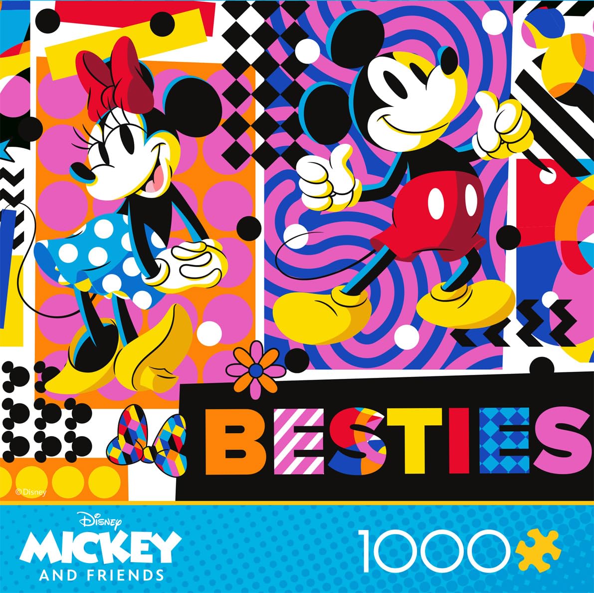 Ceaco - Disney - Collage Collection - Mickey's Bold Expressions - 1000 Piece Jigsaw Puzzle for Adults - Challenging Puzzle Perfect for Game Nights