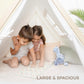 Comfy Cubs Kids Play Tent - Breathable Cotton Teepee for Imaginative Activity - Indoor Canvas Play Tent - Easy Setup, Safe Design, and Spacious Layout