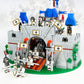 Piegricdiat Medieval Knight Castle Building Blocks Set - Comes with 12 Knights Figures , Compatible with Lego Medieval Town Square House Toys ,