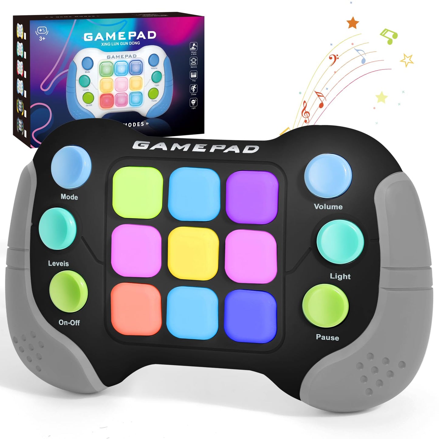 AOTIBO Fast Push Fidget Toys Handle, Flashing Handheld Game for Kids Teens Adults, Electronic Brain & Memory Game, Quick Push Buttons Gamepad, Xmas