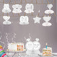 9Pcs Happy 60th Diamond Wedding Anniversary Honeycomb Centerpieces Decorations Silver 60 Anniversary Tale Party Supplies Romantic Cheer to 60 Years