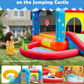 Step4Fun Inflatable Bounce House, Kids Castle Slide Bouncer for Children Jumping Outdoor and Indoor Party, Baby Backyard Water Jumper Toy with Blower