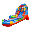 XJUMP 19ft Block Party Rental Grade 15oz PVC Dual Lane Water Slide Pool