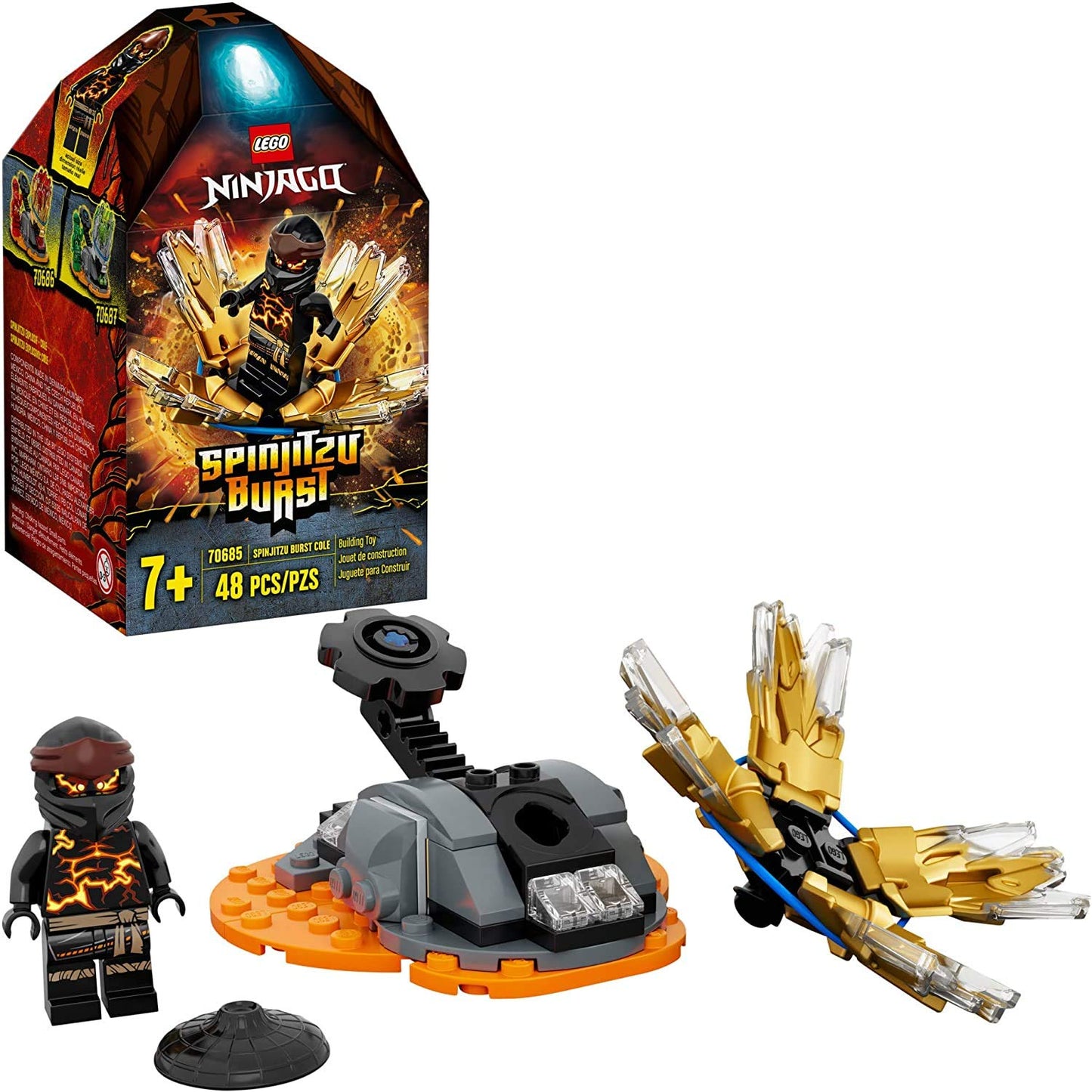 LEGO NINJAGO Spinjitzu Burst - Cole 70685 NINJAGO Accessory Set Building Kit Featuring Ninja Minifigure (48 Pieces)